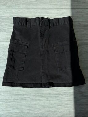 btween Black Cargo Mini Skirt with Flap Pockets